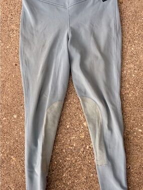 Kerrits Light Blue-Gray Kids Medium Riding Tights